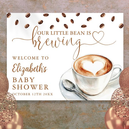 Willkommen Schild für Little Bean Coffee Baby Show