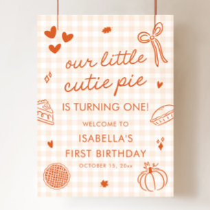 Willkommen-Schild zum 1. Geburtstag - A Little Cut Poster