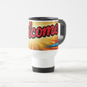 Willkommen schönes Design auf  Reisebecher (VorderseiteRechts)