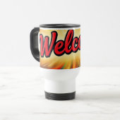 Willkommen schönes Design auf  Reisebecher (Vorderseite Links)