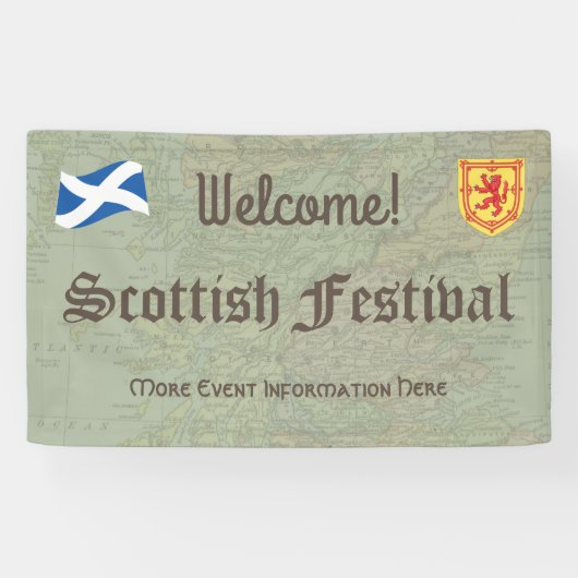 Willkommen Schottisches Festival oder Event Banner (Horizontal)