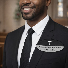 Willkommen Schwarz-weiße Christliche Kirche Usher Namenschild