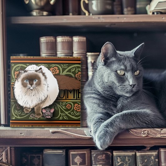 Willkommen Siamese Cat Mouse Fliese