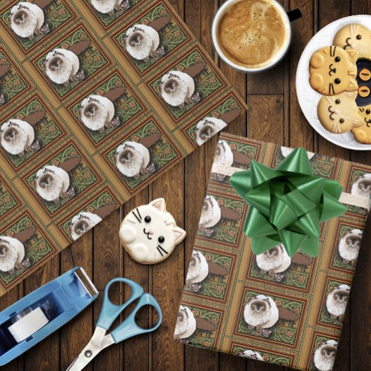 Willkommen Siamese Cat Mouse Geschenkpapier