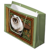 Willkommen Siamese Cat Mouse Große Geschenktüte (Vorderseite Schrägansicht)