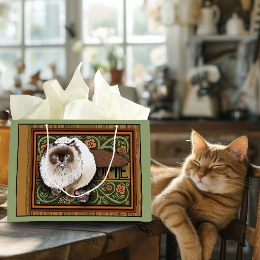 Willkommen Siamese Cat Mouse Große Geschenktüte