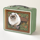 Willkommen Siamese Cat Mouse Metall Brotdose (Vorderseite)