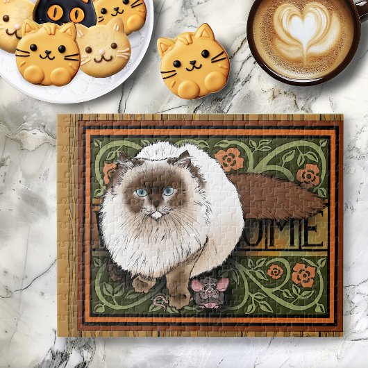 Willkommen Siamese Cat Mouse Puzzle