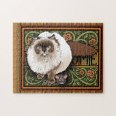 Willkommen Siamese Cat Mouse Puzzle (Horizontal)