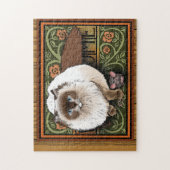 Willkommen Siamese Cat Mouse Puzzle (Vertikal)