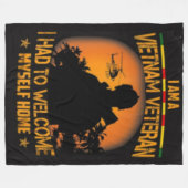 WILLKOMMEN SIE MICH SELBST ZUHAUSE FLEECEDECKE (Vorderseite (Horizontal))