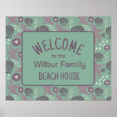 Willkommen Sign Beach House Poster (Vorne)