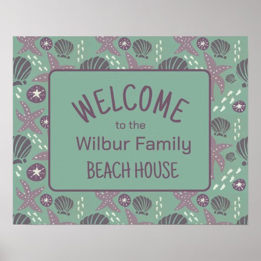 Willkommen Sign Beach House Poster (Vorne)