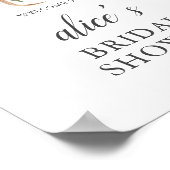 Willkommen Sign Boho Blume Pampa Grass Brautparty Poster (Ecke)