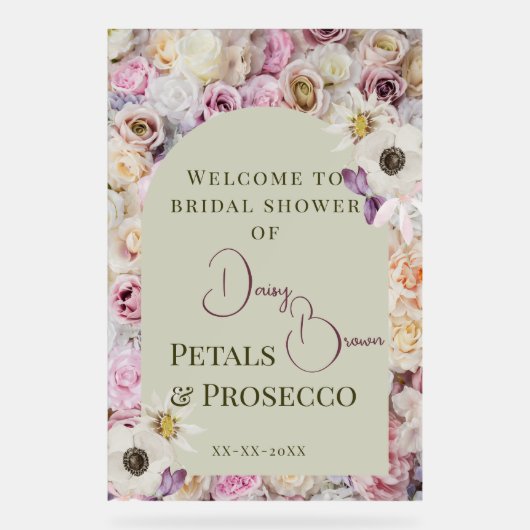 Willkommen Sign Honey Floral Arch Summer Bridal Sh Acrylschild (Vorderseite)