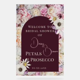 Willkommen Signal Mahogany Blumenstrauß Sommer Bri Acrylschild