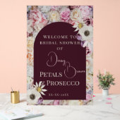 Willkommen Signal Mahogany Blumenstrauß Sommer Bri Acrylschild (Hochzeit)