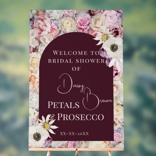 Willkommen Signal Mahogany Blumenstrauß Sommer Bri Acrylschild (Neutral)