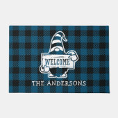 Willkommen Skandinavier Gnome Personalisiert Fußmatte (Vorderseite)