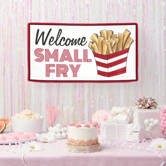 Willkommen Small Fry French Fries New Baby Dusche Banner (Party)
