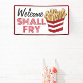 Willkommen Small Fry French Fries New Baby Dusche Banner (InSitu)