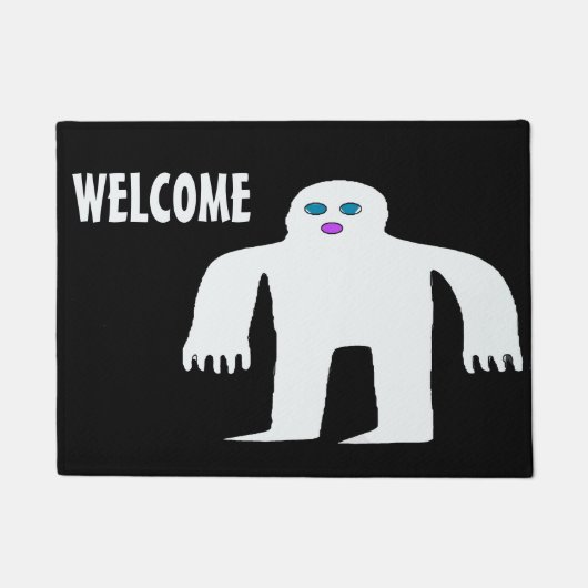 Willkommen Snow Man Door MAt Fußmatte (Vorderseite)