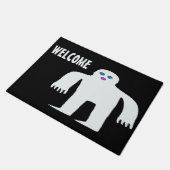Willkommen Snow Man Door MAt Fußmatte (Schrägansicht)