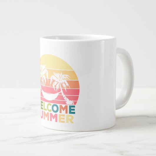 WILLKOMMEN SOMMER Jumbo-Tasse (Vorderseite Rechts)