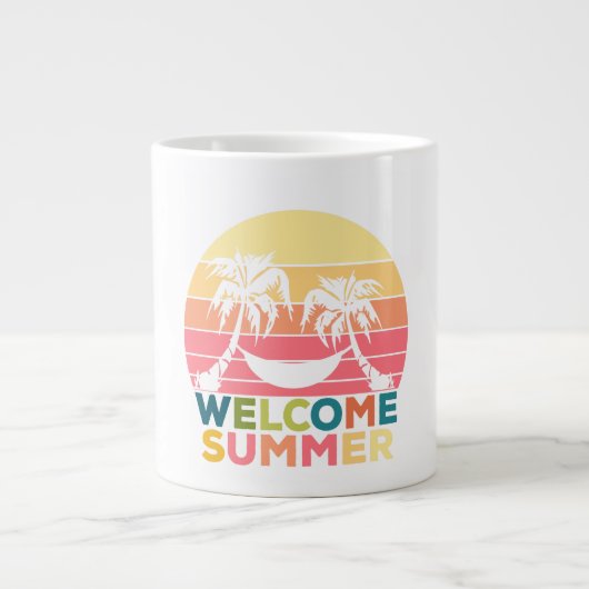 WILLKOMMEN SOMMER Jumbo-Tasse (Vorderseite)