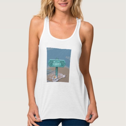 Willkommen Sommer Vektorgrafik Tank Top (Vorderseite)