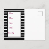 Willkommen Sommerzeit Einladungspostkarte (Rückseite)