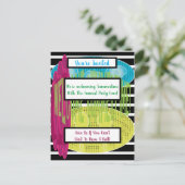 Willkommen Sommerzeit Einladungspostkarte (Stehend Vorderseite)