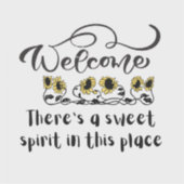 Willkommen Sonnenblume Aufkleber (Vorderseite)