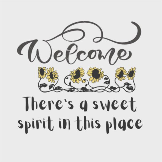 Willkommen Sonnenblume Aufkleber (Vorderseite)