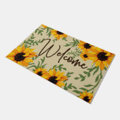 Willkommen Sonnenblume Doormat, Gardener Lover Mat Fußmatte (Schrägansicht)