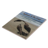 Willkommen Surf Sand Driftwood West Coast Landscha Fliese (Seite)