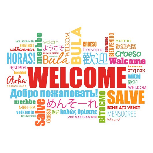 Willkommen T - Shirt der verschiedenen Sprachen