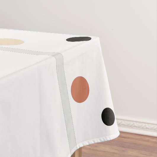 Willkommen Terra Cotta Sand Black Polka Dots Tischdecke (Beispiel)