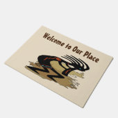 Willkommen, Text bearbeiten, Cocopelli Fußmatte (Schrägansicht)