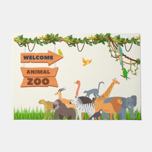 WILLKOMMEN TIERZOO FUßMATTE (Vorderseite)
