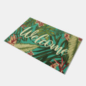 Willkommen Tropical Hawaii Jungle Mat, Summer Vibe Fußmatte (Schrägansicht)