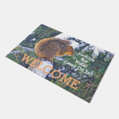 "WILLKOMMEN" TÜR-MATTE MIT DEM EICHHÖRNCHEN ", DAS FUßMATTE (Schrägansicht)