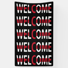 Willkommen überlagert auf England Flag (v) Seite Banner