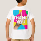 Willkommen und danke auf T SHIRTS (Rückseite)