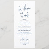 Willkommen und Danke, Platzierung Einstellungen Da Programm (Vorderseite)