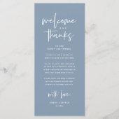 Willkommen und Danke, Platzierung Einstellungen Da Programm (Vorderseite)