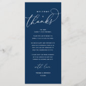 Willkommen und Danke, Platzierung Einstellungen Da Programm (Vorderseite)