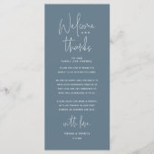 Willkommen und Danke, Platzierung Einstellungen Da Programm (Vorderseite)