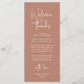 Willkommen und Danke, Platzierung Einstellungen Da Programm (Vorderseite)