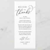 Willkommen und Danke, Platzierung Einstellungen Da Programm (Vorderseite)